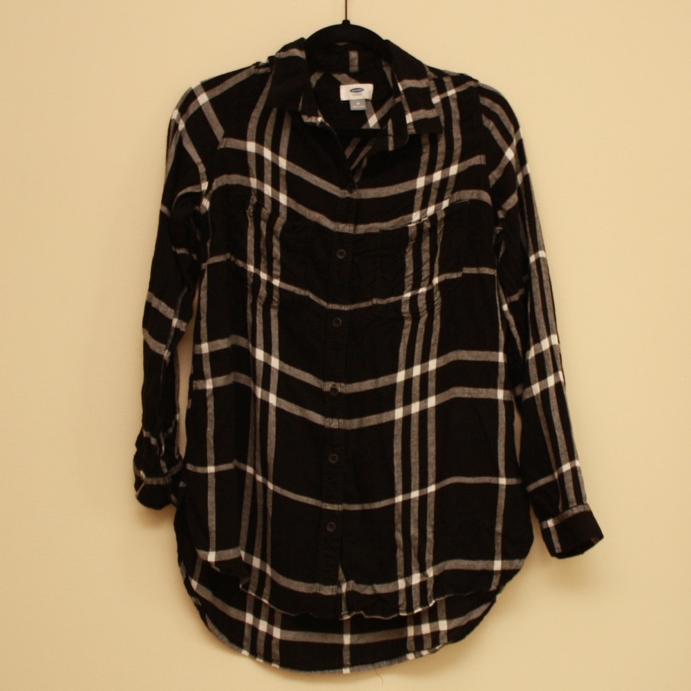 Old Navy Button Up Plaid Top